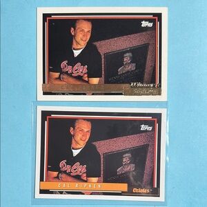 1992 Topps Cal Ripken Gold Winner Card + 2010 Topps ‘Cards your mom threw out